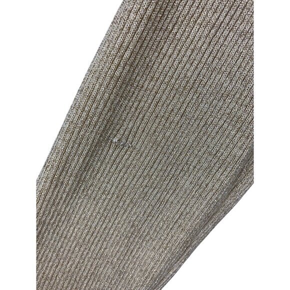 Chicos Additions Womens Ribbed Metallic Knit Sweater Size S Beige - Picture 6 of 6